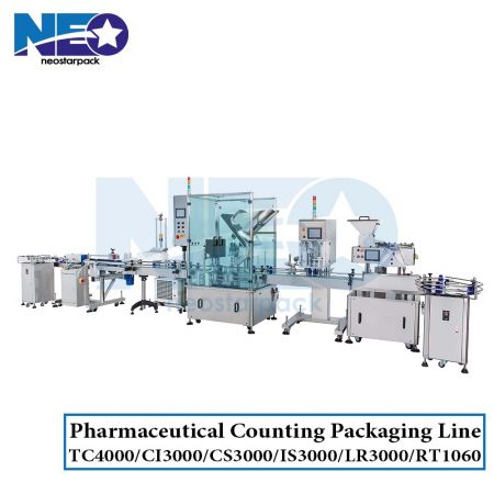tablet/capsule counter filler packaging line for pharmaceutical